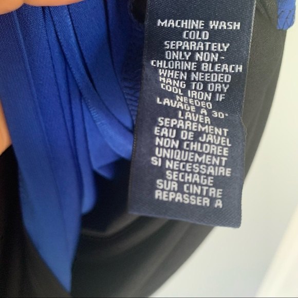 CHAPS COLOR BLOCK SIDE RUCHED DRESS SIZE XL. - Picture 7 of 7